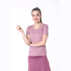 Dark Pink Short Sleeve Sports Top