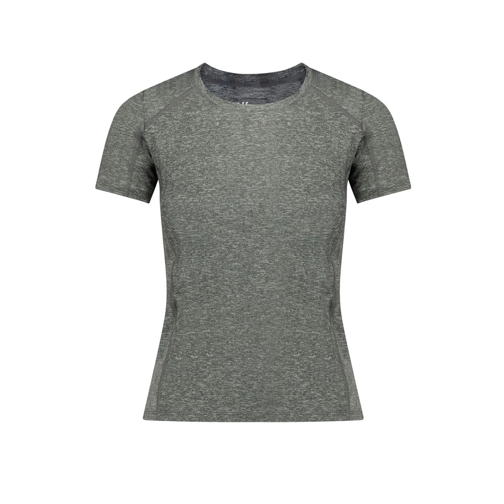 Gray Short Sleeve Sports Top