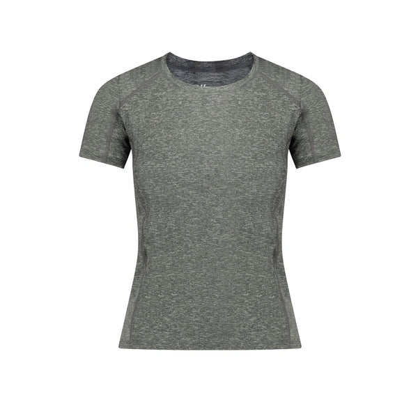 Gray Short Sleeve Sports Top