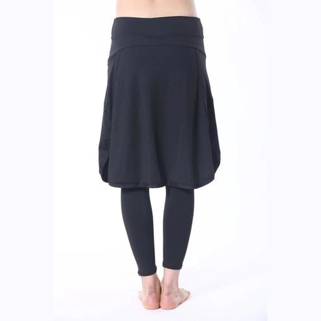 Long Black Sports Skirt
