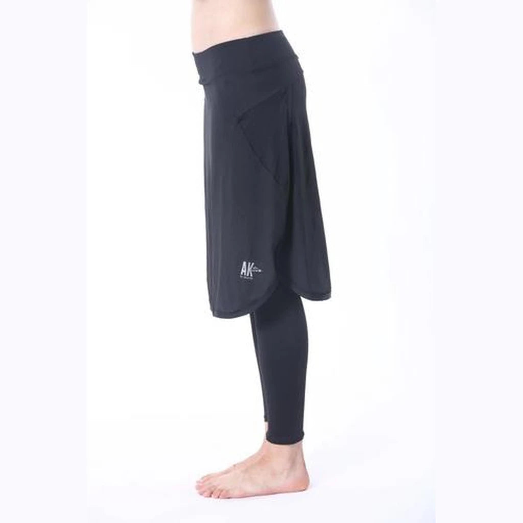 Long Black Sports Skirt