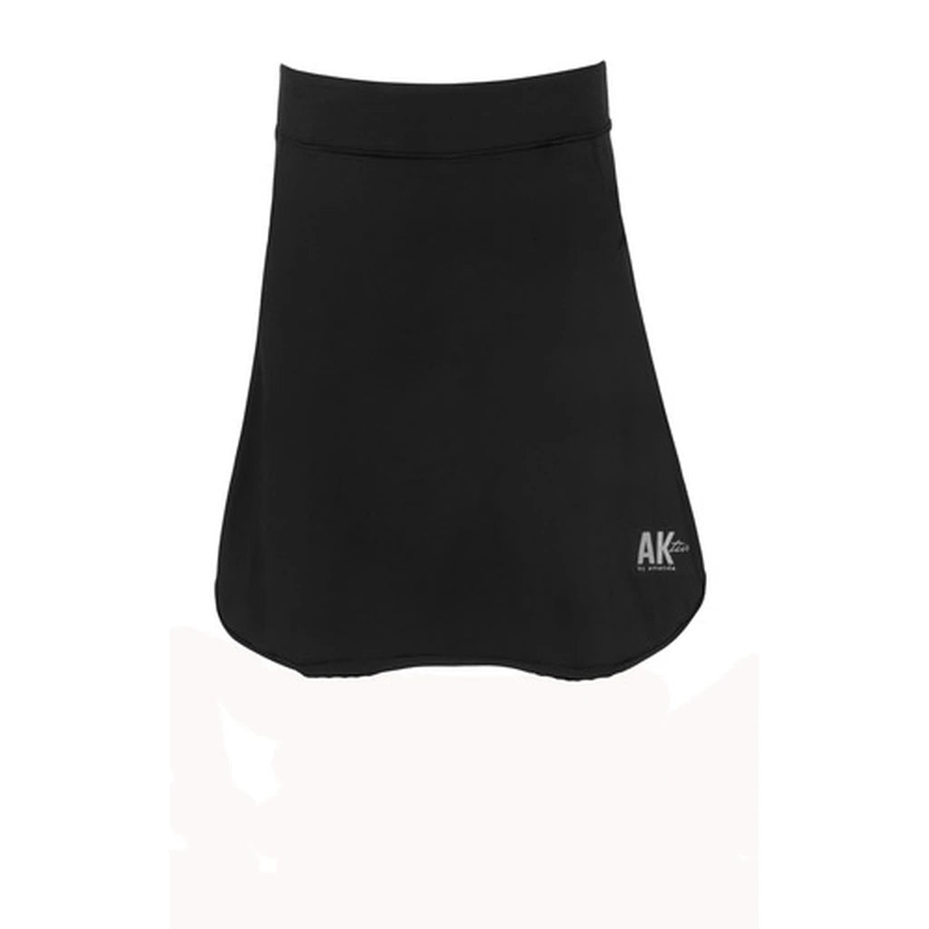 Long Gray Sports Skirt with Built-In Shorts