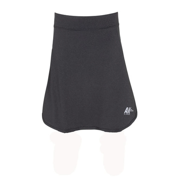 Long Gray Sports Skirt with Built-In Shorts