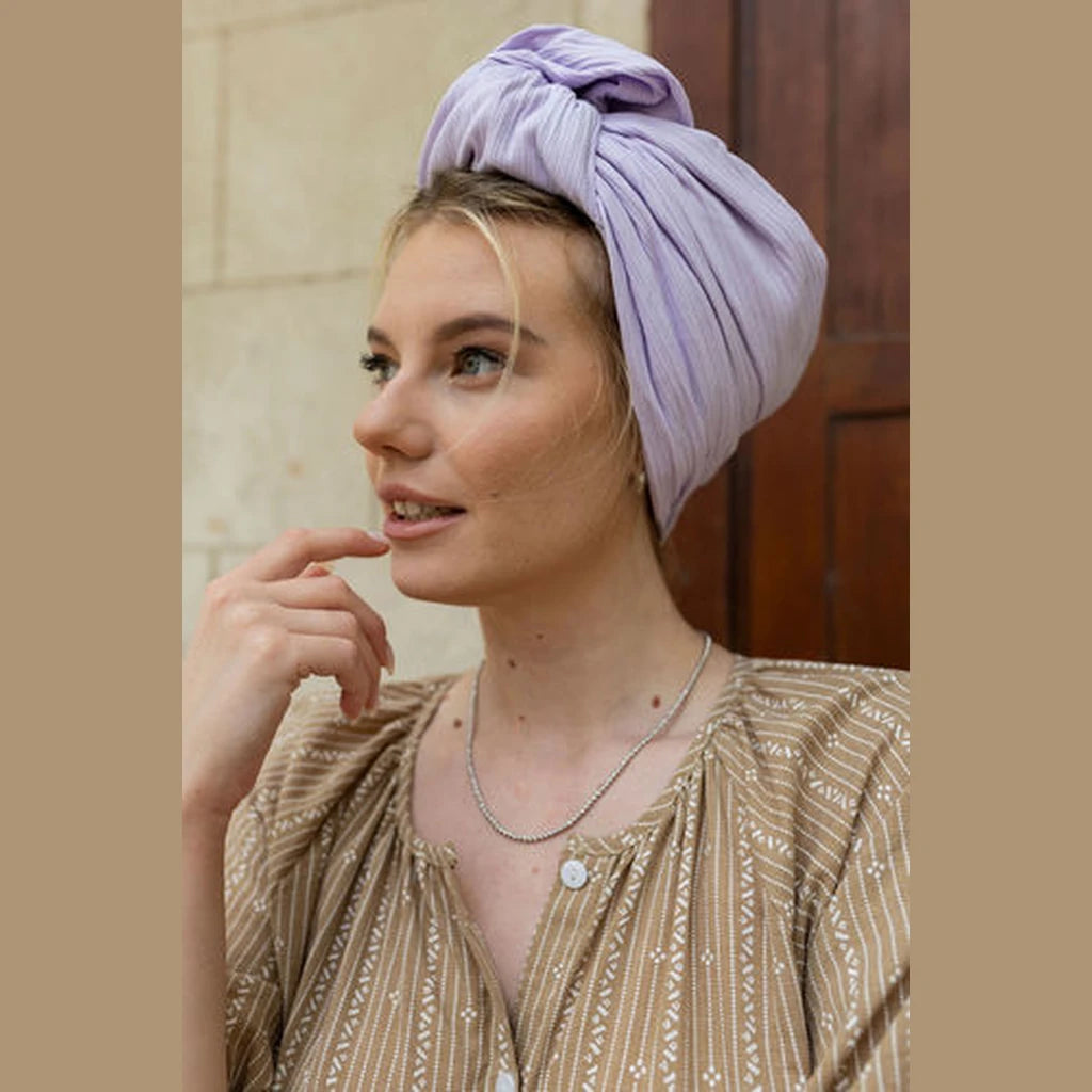 Partial / Full Volume Turban – Lilac Jersey