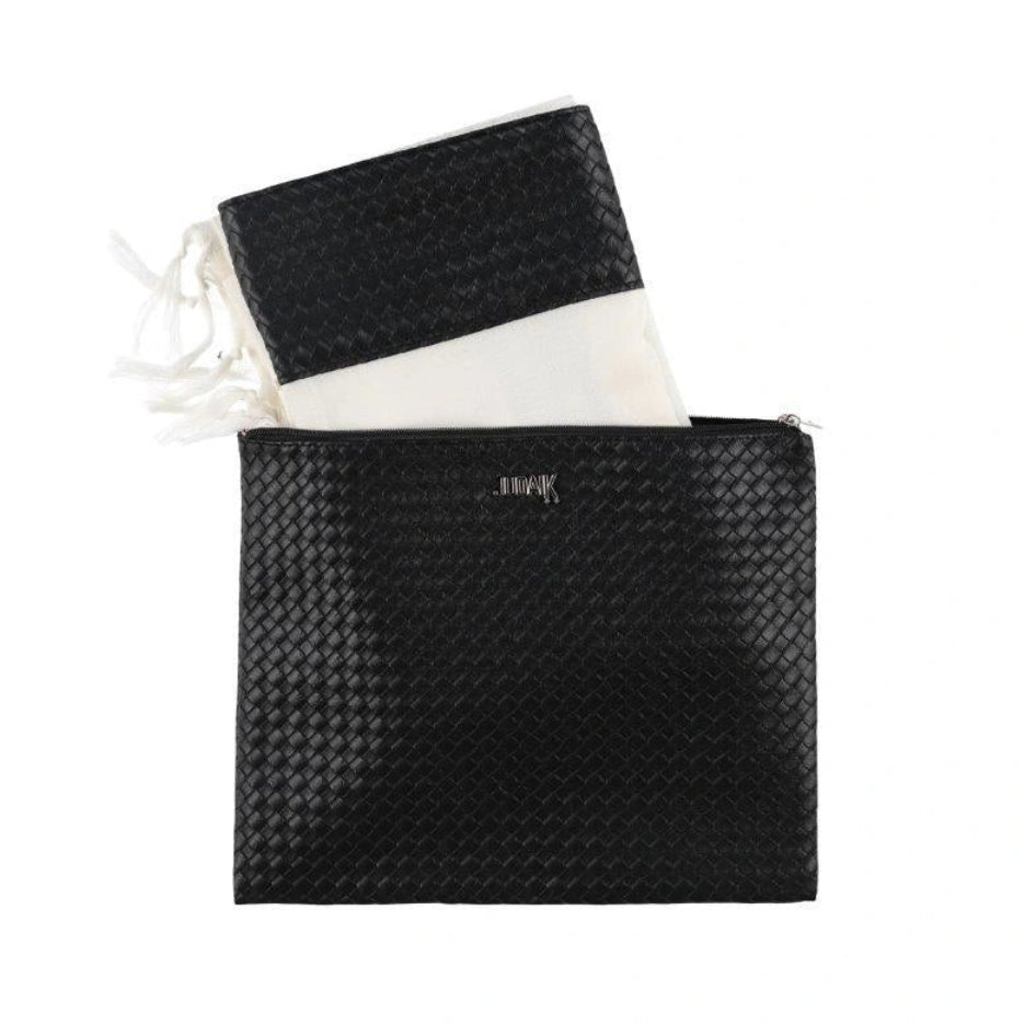 Luxury Black & Gold Star of David Tallit Bag