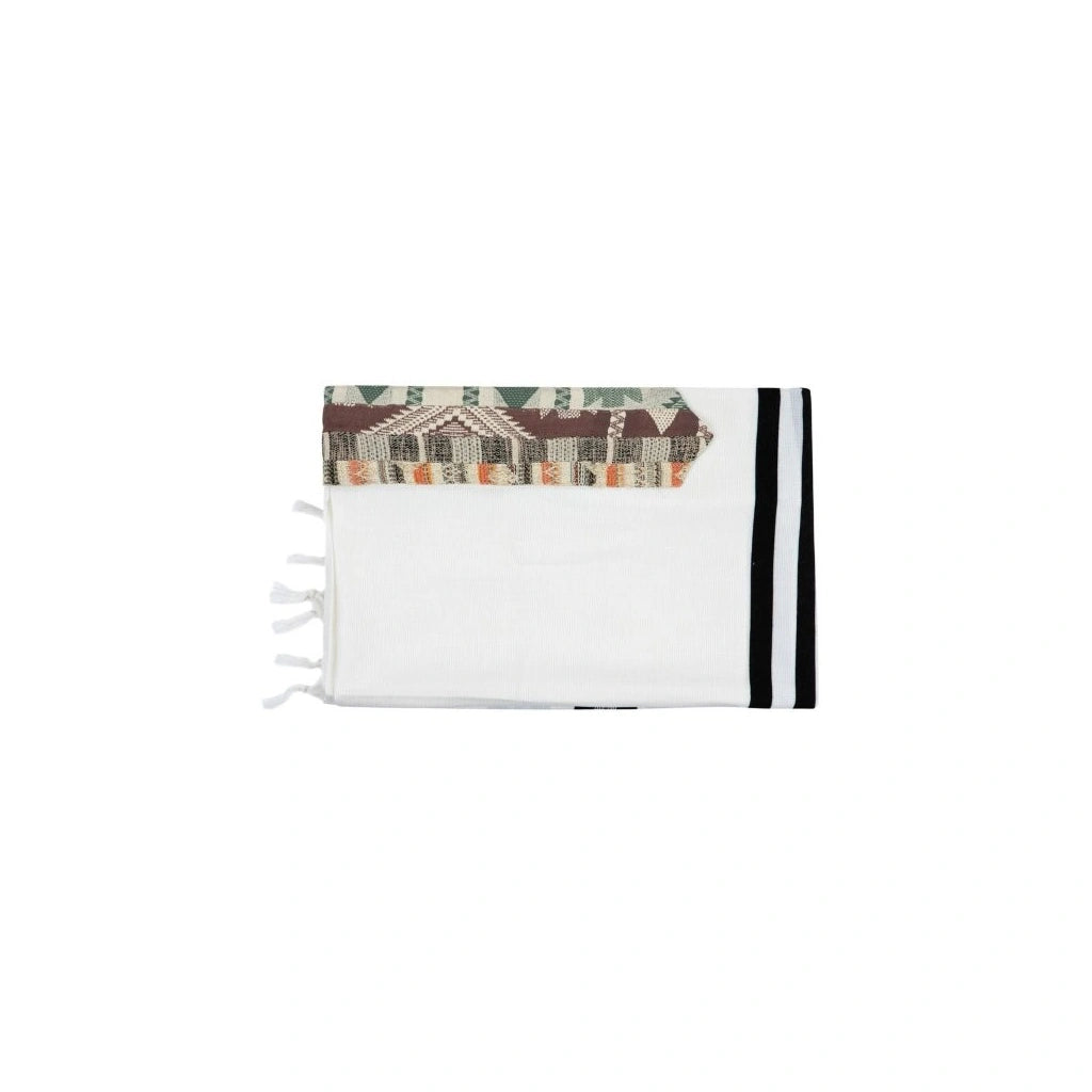 Elegant Tallit with Desert Brown Patchwork Atarah