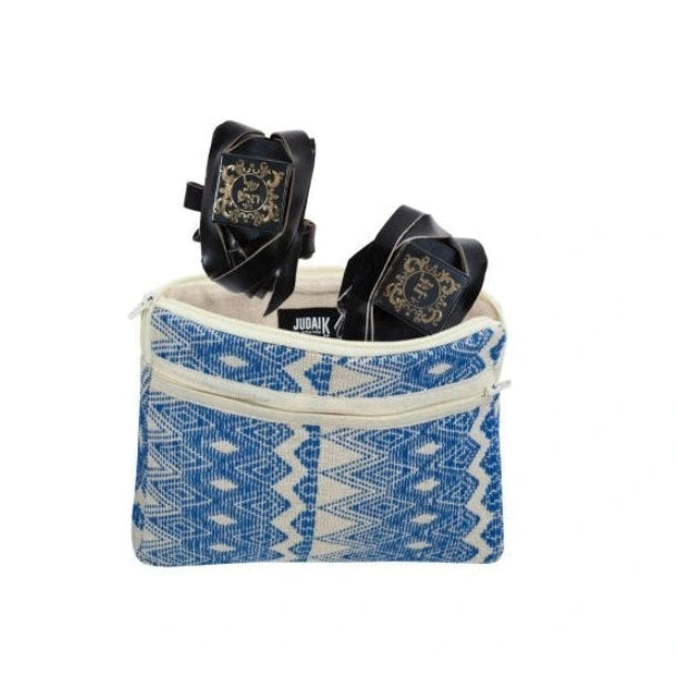 Blue Ethnic Tefillin Bag