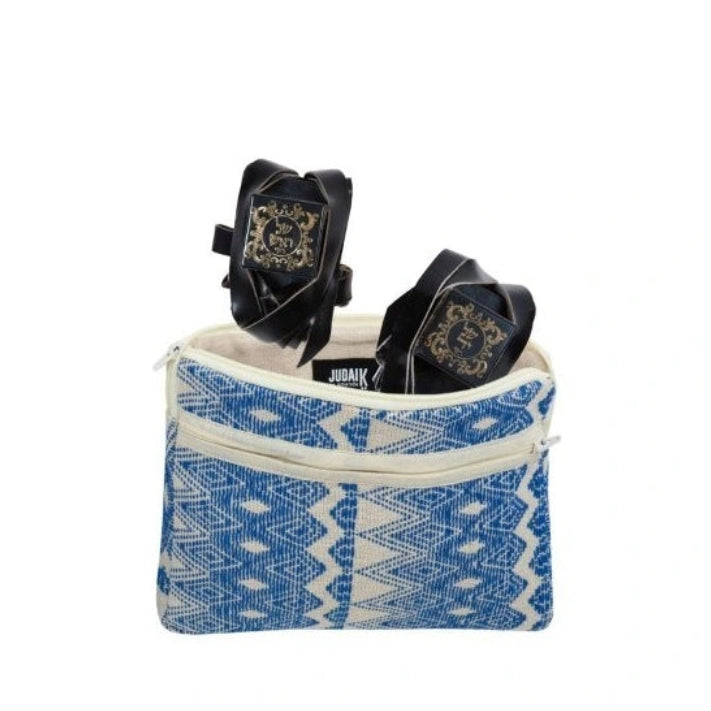 Blue Ethnic Tefillin Bag