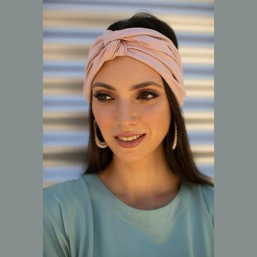 Thin Jersey Turban Head Covering – Pink