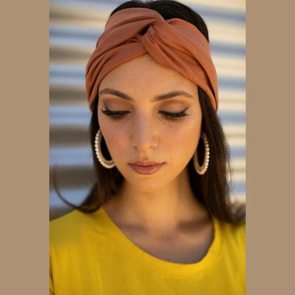 כיסוי ראש טורבן דק בבד טריקו חמרה