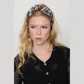 Thin Floral Turban Head Covering – Multicolor