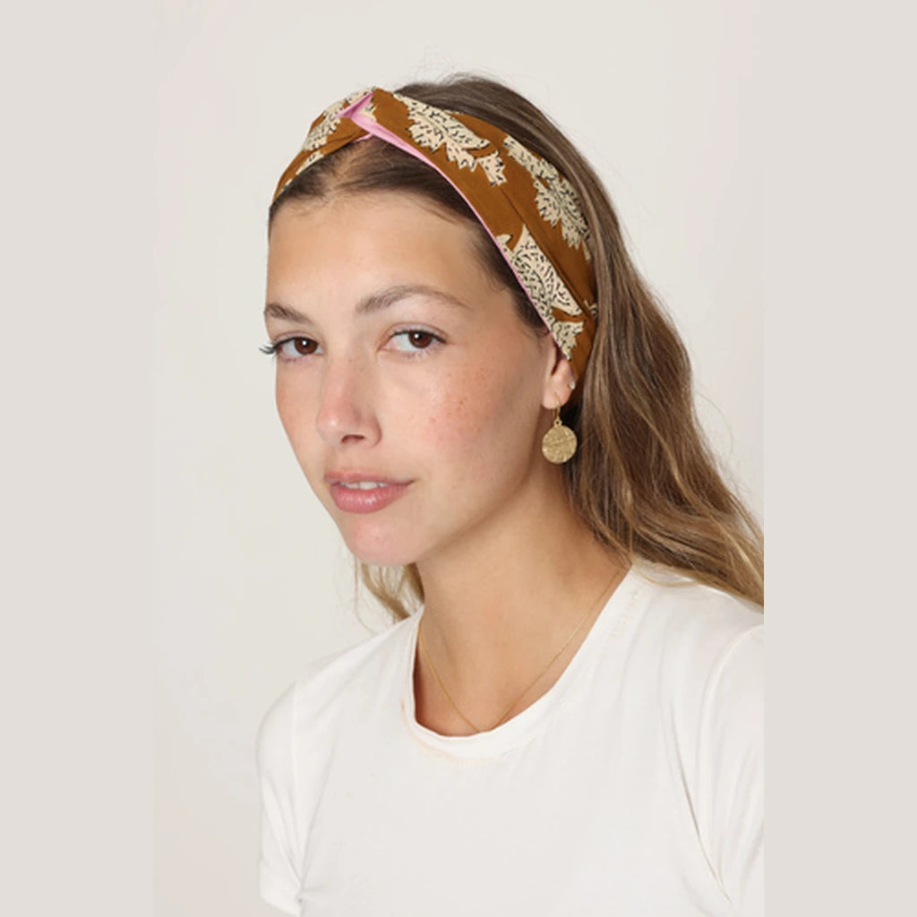 Thin Cotton Turban Head Covering – Brown