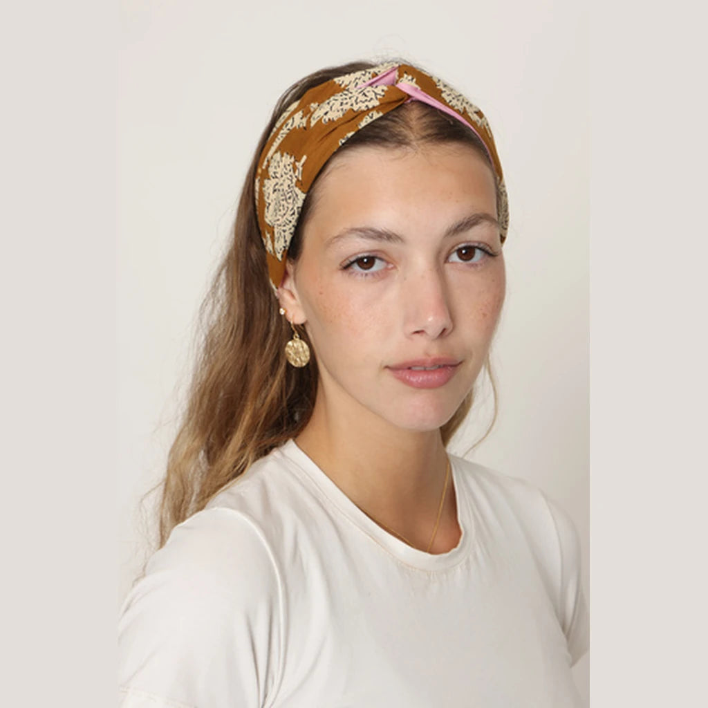 Thin Cotton Turban Head Covering – Brown