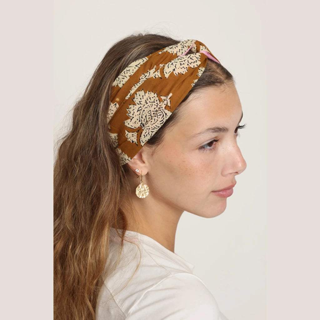Thin Cotton Turban Head Covering – Brown