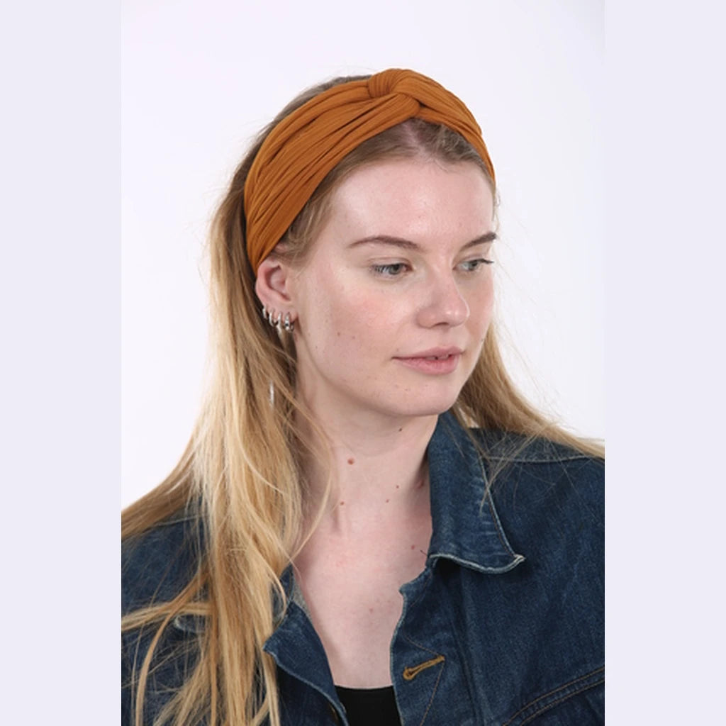 Thin Jersey Turban Head Covering – Brown