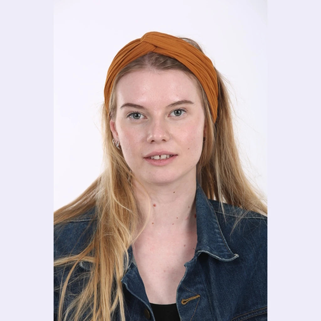 Thin Jersey Turban Head Covering – Brown