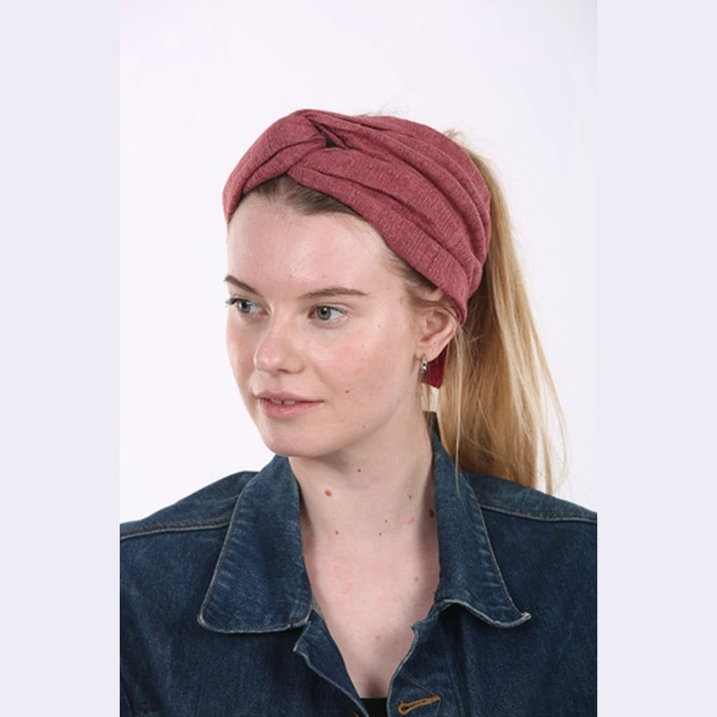 Thin Jersey Turban Head Covering – Dark Pink