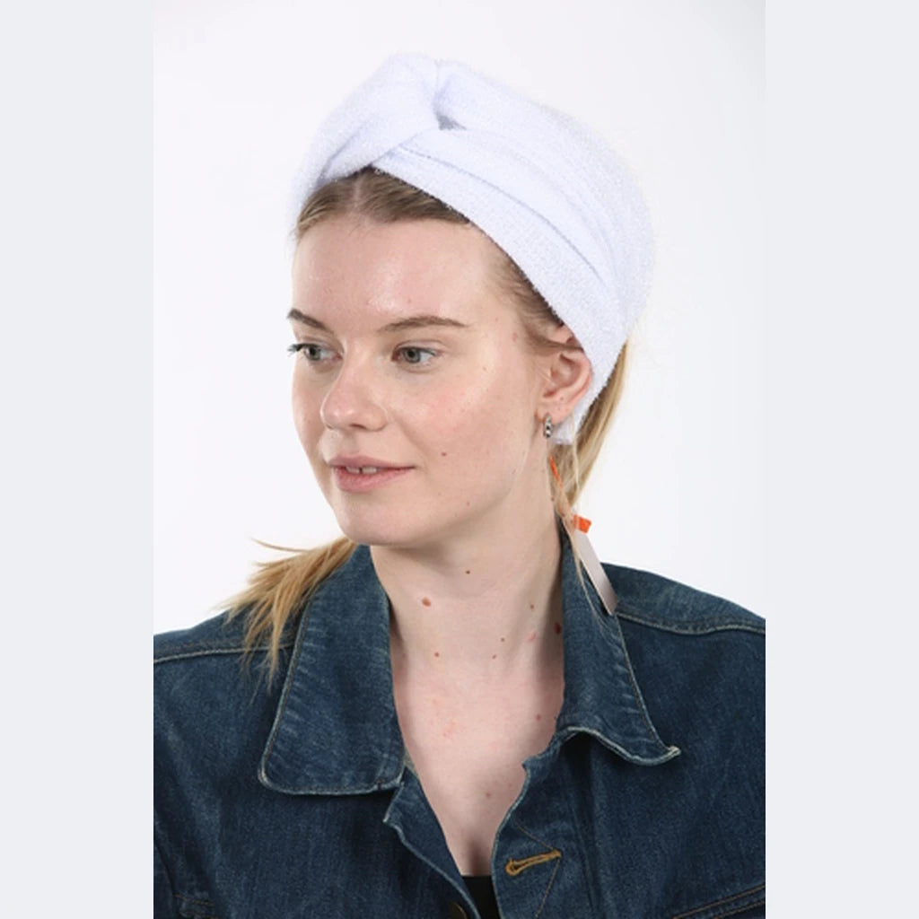 Thin Jersey Turban Head Covering – WHITE