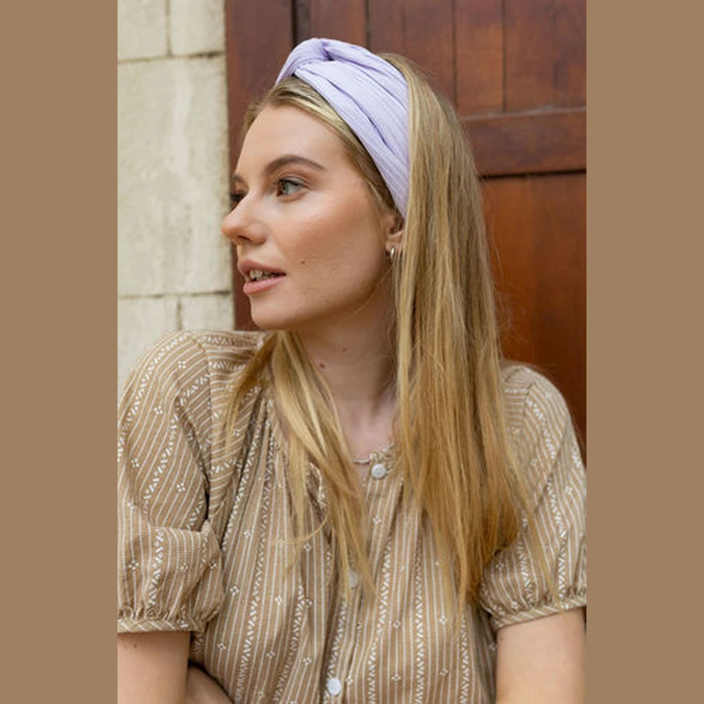 Thin Jersey Turban Head Covering – Lilac