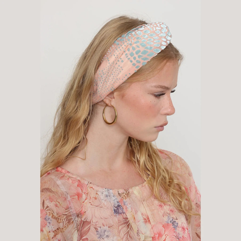 Thin Velvet Turban Head Covering – Pink