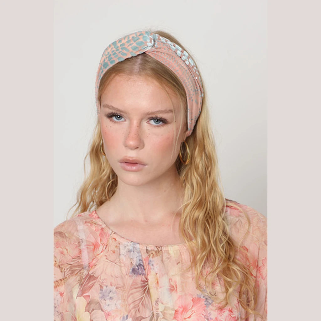 Thin Velvet Turban Head Covering – Pink