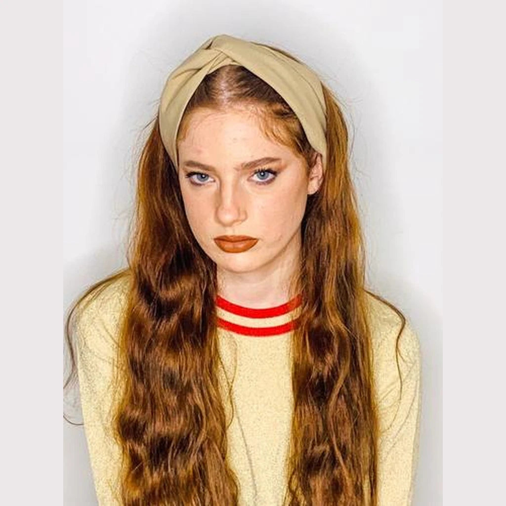 Thin Turban Head Covering – Solid Beige