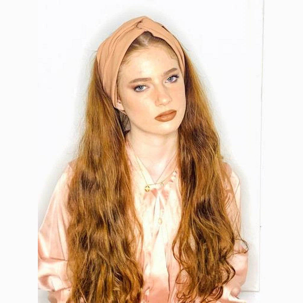 Thin Turban Head Covering – Solid Peach
