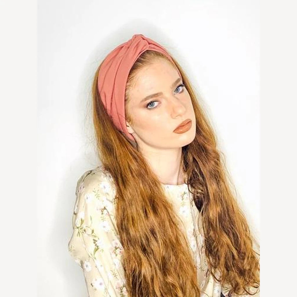 Thin Turban Head Covering – Solid Pink