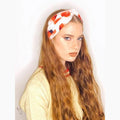Thin Printed Turban Head Covering – Pink & Red