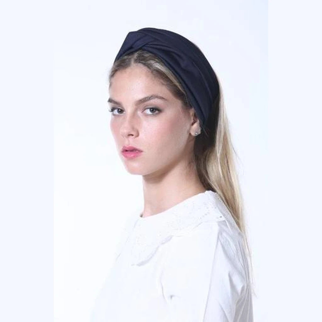 Thin Scuba Turban Head Covering – Blue