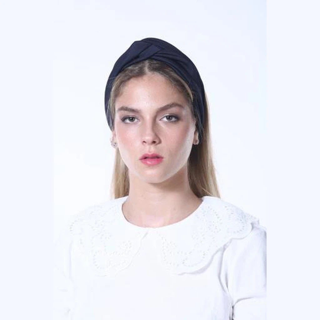 Thin Scuba Turban Head Covering – Blue