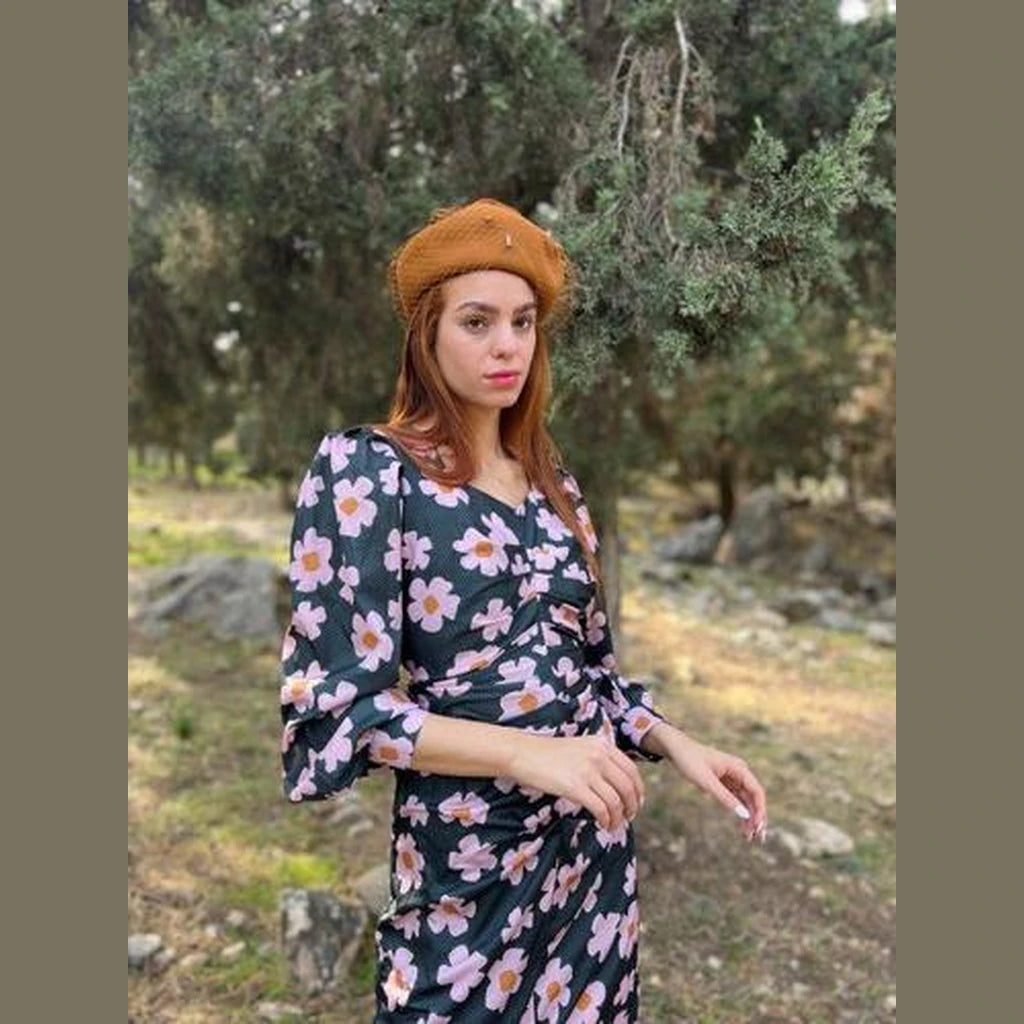Terracotta Tulle Beret