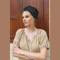 Partial & Full Coverage Polka Dot Turban Head Covering – Black