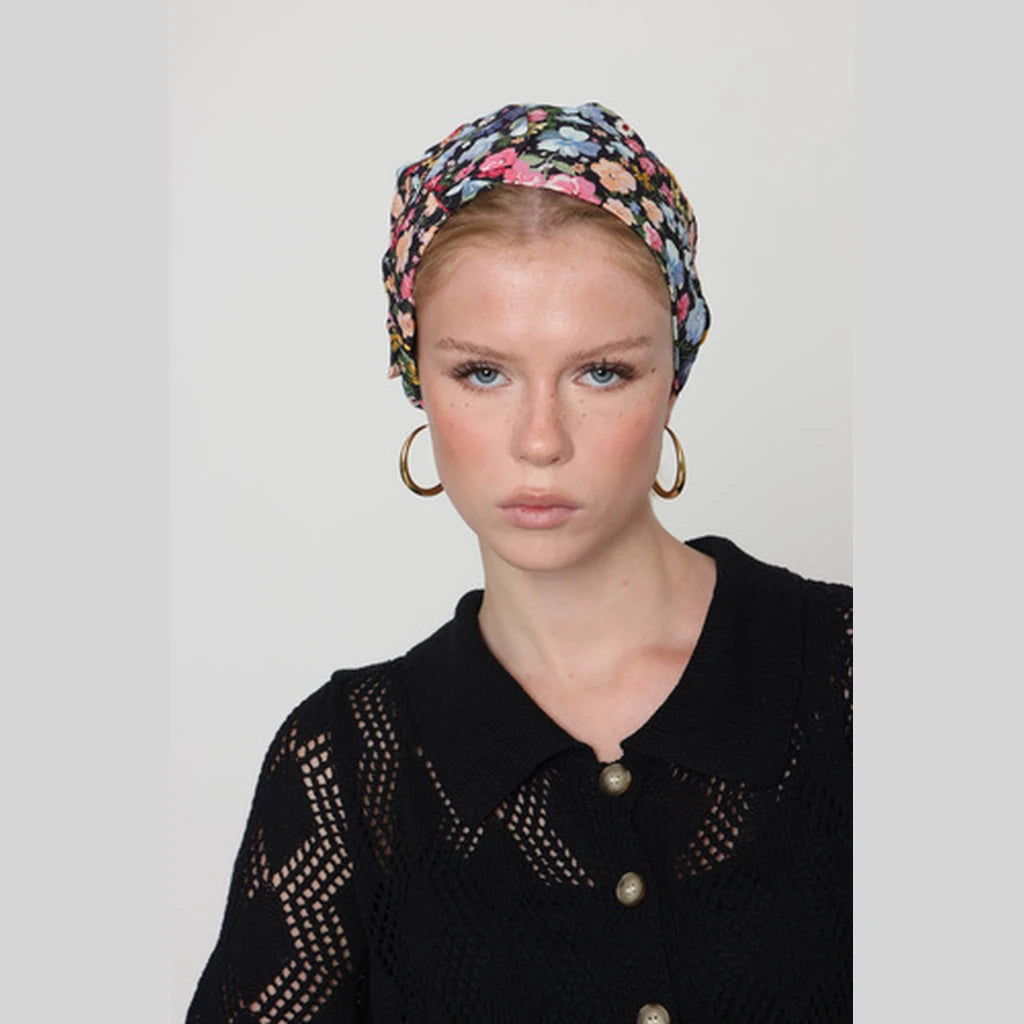 Partial & Full Coverage Floral Turban Head Covering – Multicolor