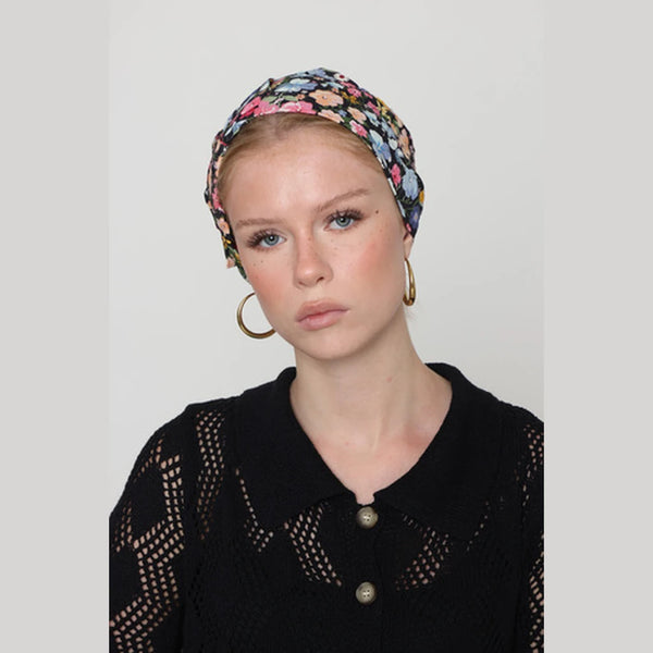 Partial & Full Coverage Floral Turban Head Covering – Multicolor