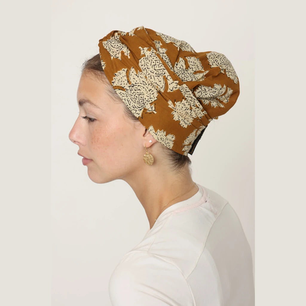 Partial & Full Coverage Cotton Turban Head Covering – Brown
