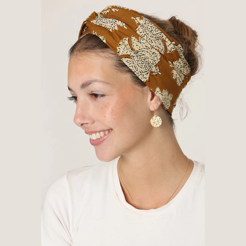 Partial & Full Coverage Cotton Turban Head Covering – Brown