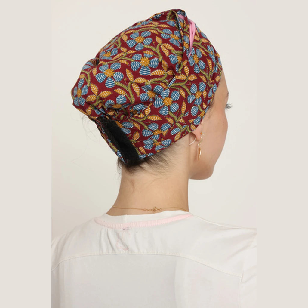 Partial & Full Coverage Cotton Turban Head Covering – Burgundy