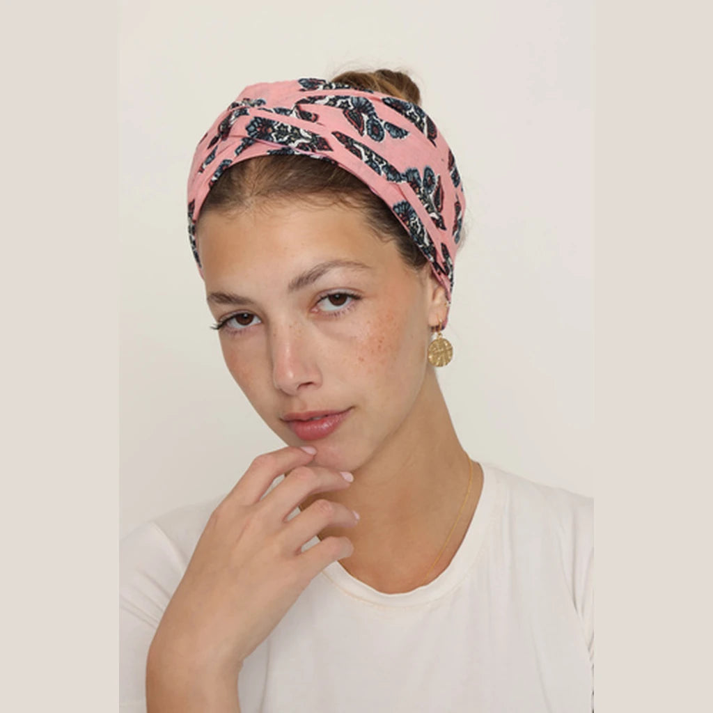 Partial & Full Coverage Cotton Turban Head Covering – Pink