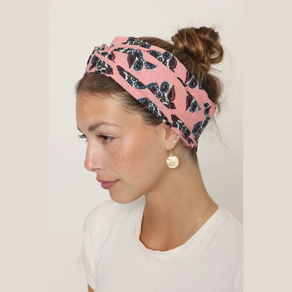 Partial & Full Coverage Cotton Turban Head Covering – Pink