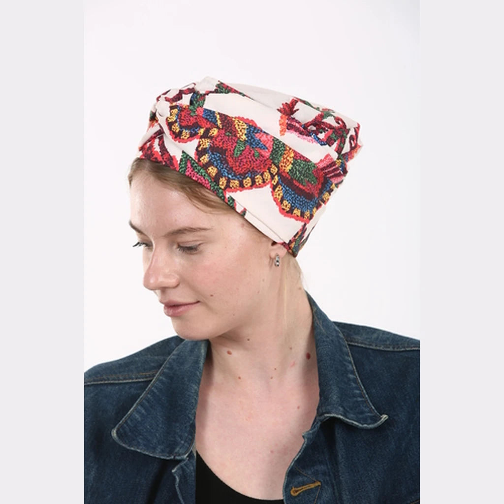 Floral Print Partial / Full Coverage Turban Headwrap
