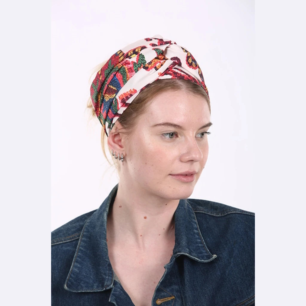 Partial & Full Coverage Floral Print Turban Head Covering