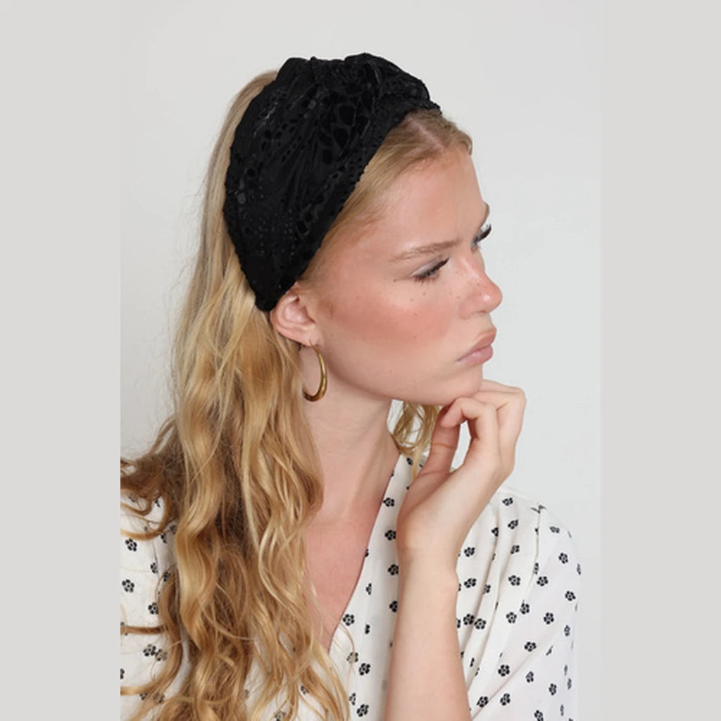 Black Velvet Turban Headband
