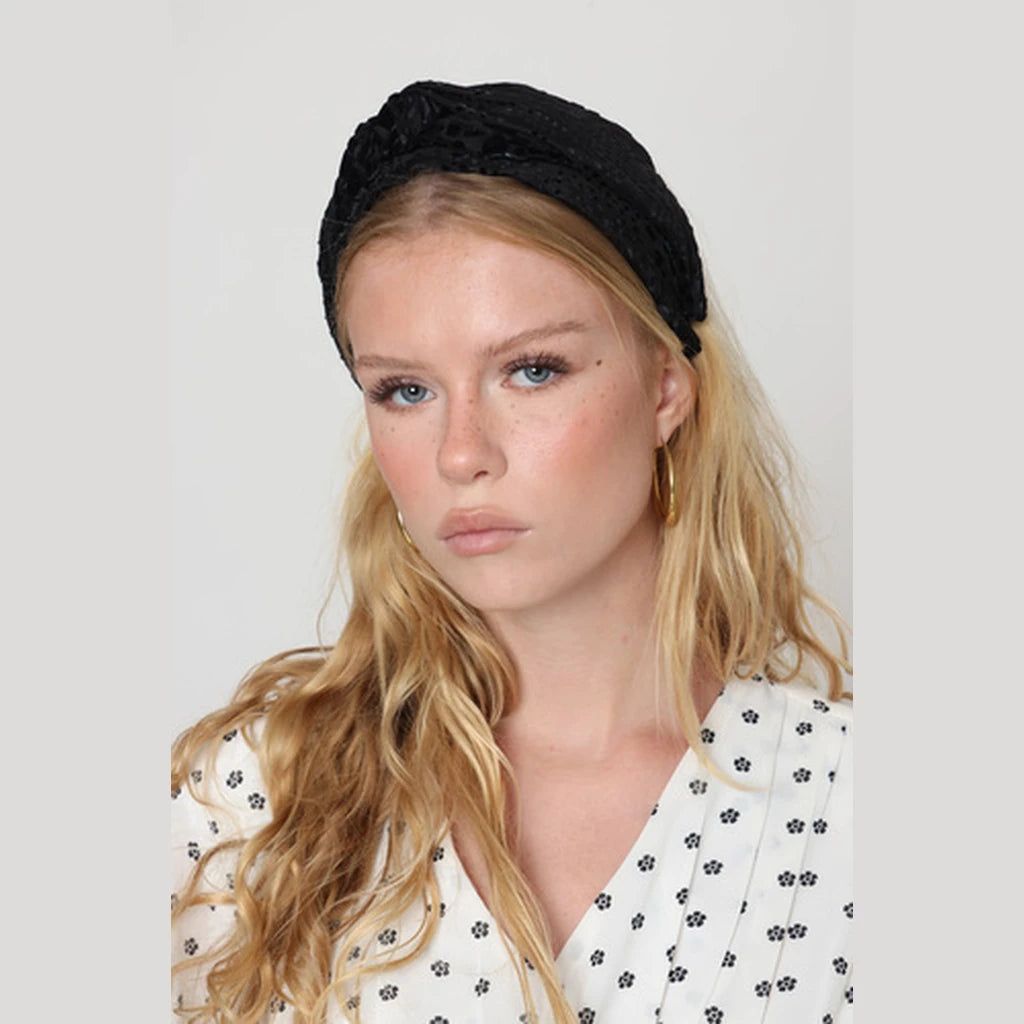 Black Velvet Turban Headband