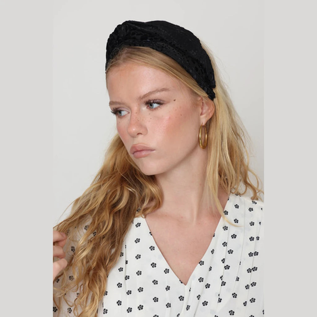 Black Velvet Turban Headband