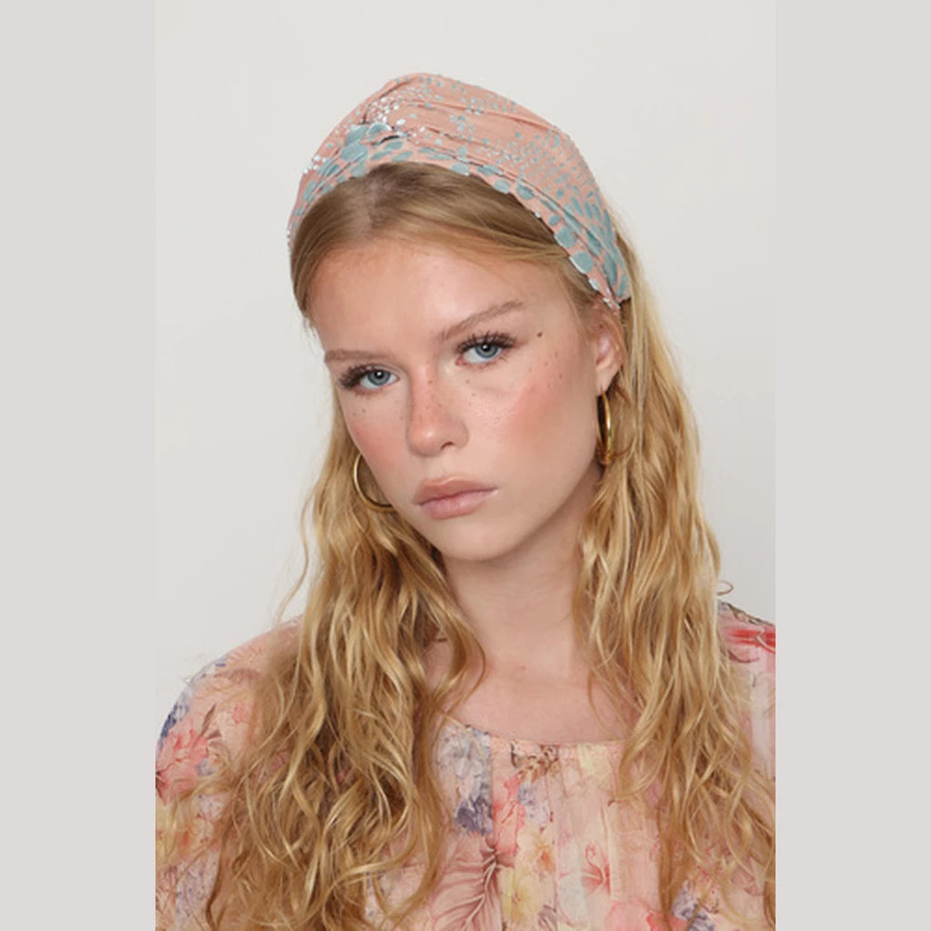 Pink Velvet Turban Headband
