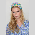 Turquoise Floral Turban Headband