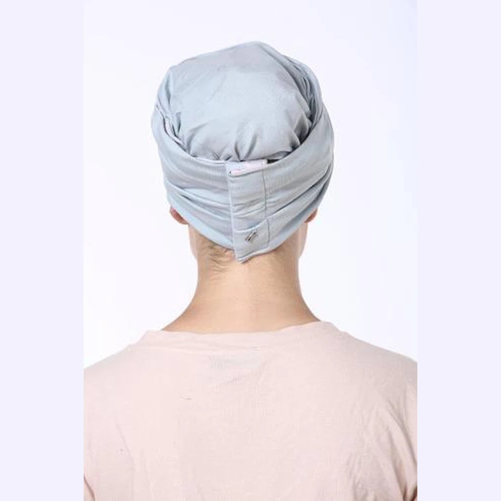 Light Blue Basic Jersey Partial / Full Coverage Turban Headwrap