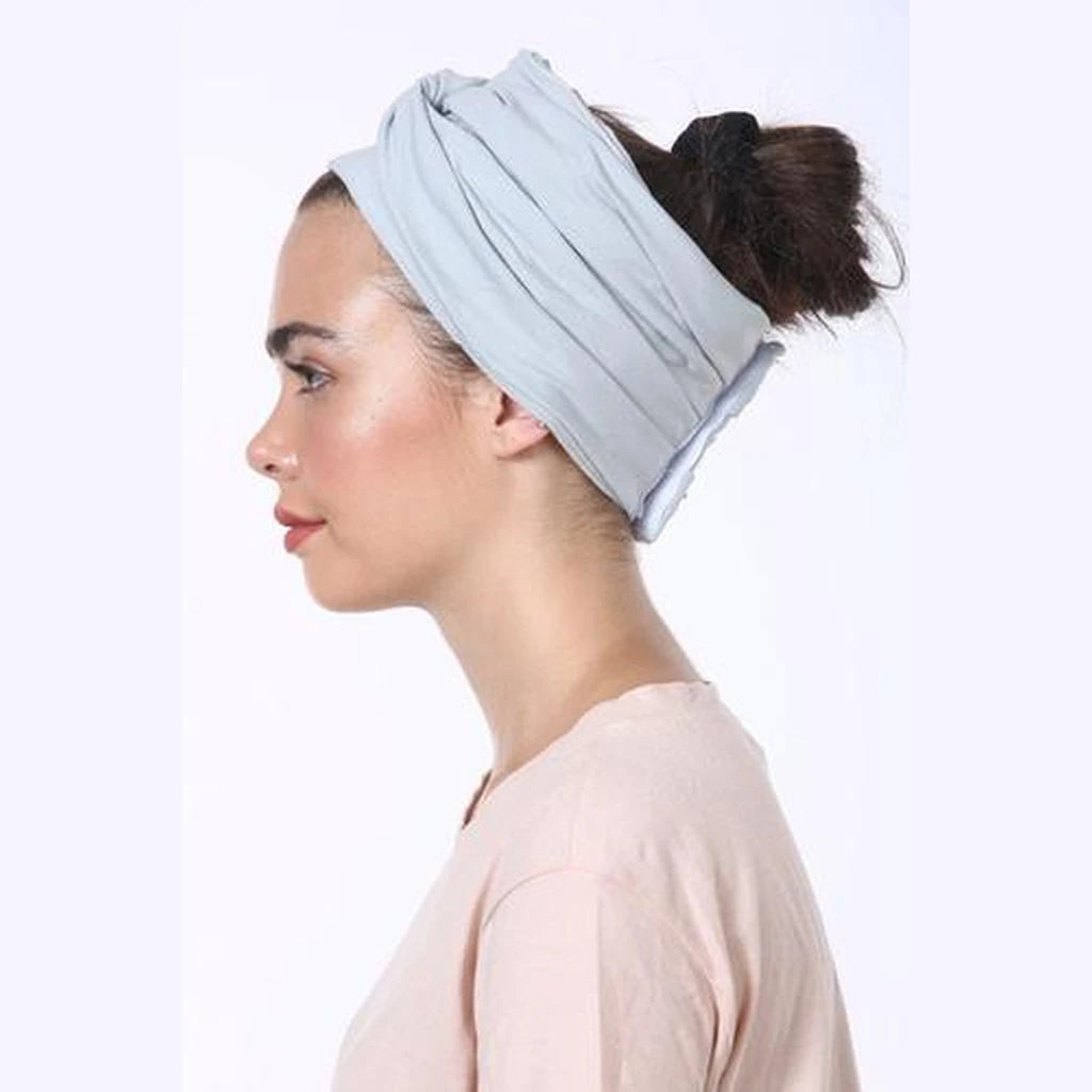 Light Blue Basic Jersey Partial / Full Coverage Turban Headwrap