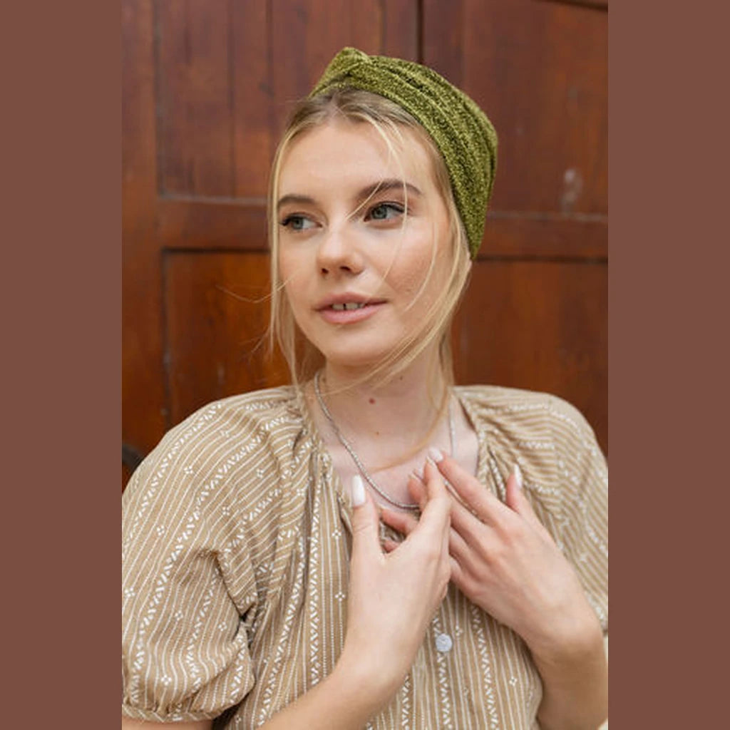 Partial & Full Coverage Lurex Turban Head Covering – Gold